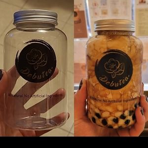 Boba nyc bubble tea plastic reusable jar